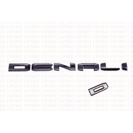 CAPSBAY 2019 2020 2021 GMC Sierra Denali Door Tailgate Black Emblem Kit Overlay Emblem