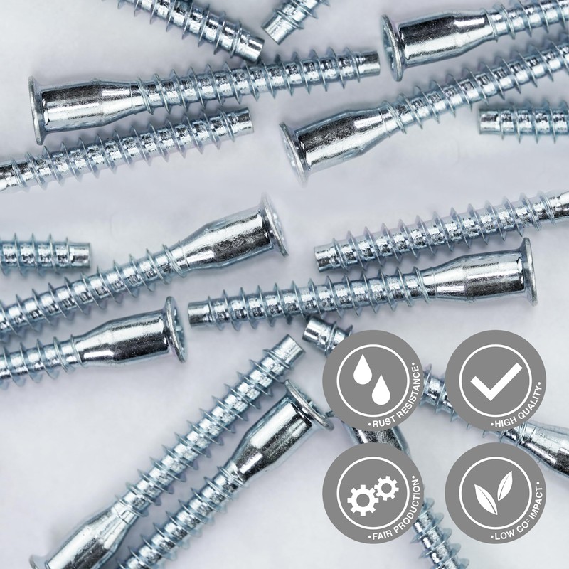20 x Furniture Screws - Rustproof - Confirmat Screws Countersunk