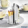 Esmeyer 400-2647 Portionsspender Multi aus mattiertem Edelstahl, für Milchdöschen, Zuckertüten