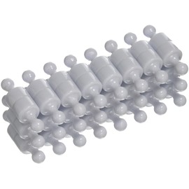 White Skittle Magnet for Fridge, Office, Whiteboard, Noticeboard, Filing Cabinet - 12mm dia x 21mm tall - Pack of 48