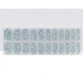 LIFOOST Semi Cured Gel Nail Strips Glitter Gel Nail Stickers Salon Quality Long-Lasting Nail Wraps Work with Any Nail Light