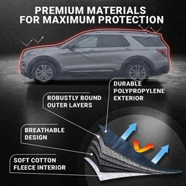 DaShield Ultimum Series Waterproof All Weather Car Cover Compatible with Toyota Prius V 2012-2017 MPV Wagon 4-Door - Protection Semi Custom Fit - Dust, Sun, Snow, Rain, Protection in&Outdoor