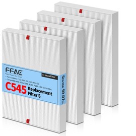 FFAC 4 Pack C545 HEPA Filter for Winix C545 Air Purifier Compatible with Winix C545 Replacement Filter Type S, H13 Ture HEPA Filter Part No.1712-0096-00