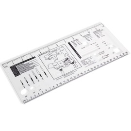 UPTTHOW Culinary Ruler Acrylic Cutting Reference Template Cooking Measurement for Food Essential Kitchen Tool with Weight Temperature Baking Conversion Chart for Beginner and Chef (12 * 5")