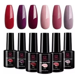 Makartt Rojo De Borgoña De Uñas Del Gel 10ml Kit De 6 Botell