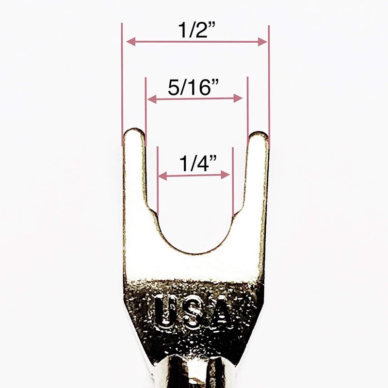 CESS-125L Spades Fork Plug to Twist Binding Post Banana Female