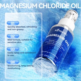 Magnesium Spray, Magnesium Oil Spray, 100% Organic Pure Mg Oil Fast Absorbent, Chloride for Feet & Body, Nourish Skin and Promote Sleep (2FL.OZ)