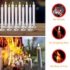 Bolamp LED Flameless Window Candles with Remote Timer Sliver Base