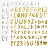 Waynoda 810 Pieces 10 Sheets Self-Adhesive Glitter Gold Silver letter