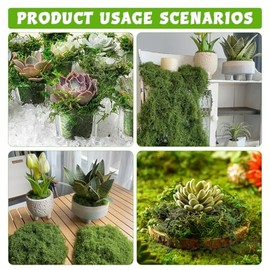 ZORBES Musgo Artificial, 3, 5 oz de Musgo Verde Falso, Decoración Musgo Artificial Premium, Manualidades de Bricolaje, Musgo Verde Falso para Centros 