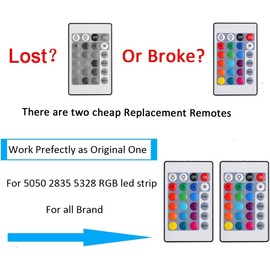 SUPERNIGHT 24 Keys RGB LED Strip Light Wireless Dimmer Remote Controller Led Light Remote Replacement for SMD 5050 3528 2835 Led Strip Lights