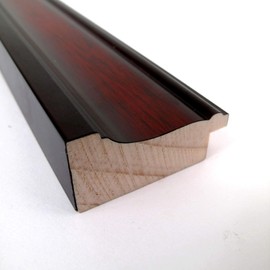 Amanti Art Framed Vanity Mirror | Bathroom Mirrors for Wall | Rubino Cherry Scoop Mirror Frame | Solid Wood Mirror | Medium Mirror | 23.00 x 23.00 in.