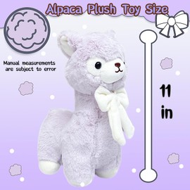 NuomiYue 11" Purple Alpaca Stuffed Animal, Plush Toys for Kids, Kawaii Alpaca Plushies for Girls, Boys, Sheep Plush Toys, Llama Stuffed Animals, Christmas Decor, Birthday Gifts, Valentines Day Gifts