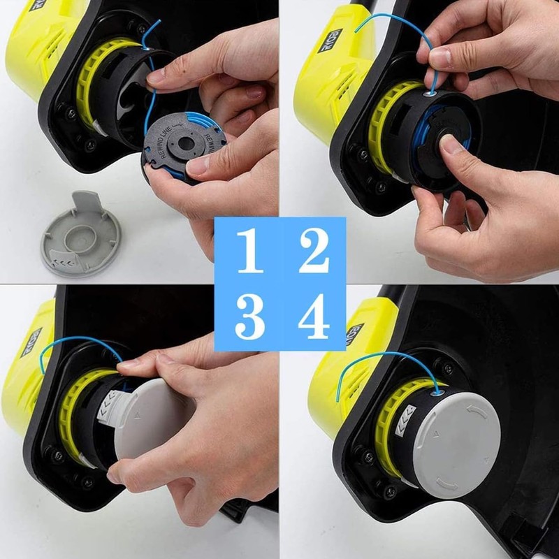 6 Pack String Trimmer Spool Replacement for Ryobi One Plus