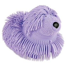 Lillian Vernon Puffer Dog, Purple Rubber Dog, Squishable Toys, Ages 3