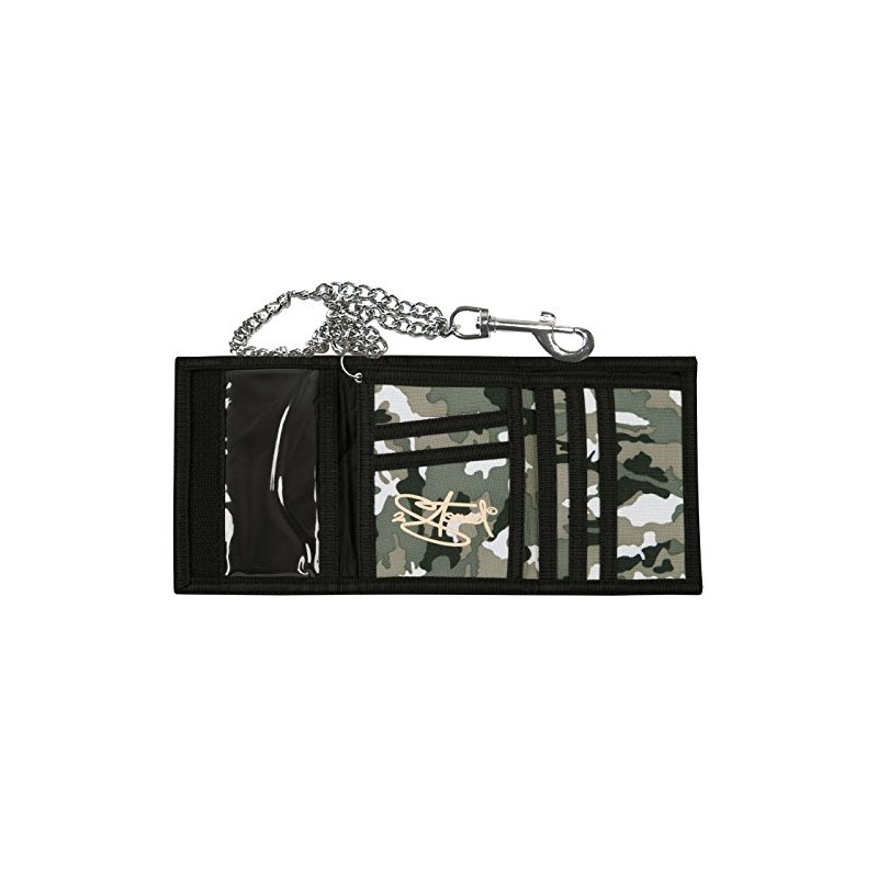 2Stoned Wallet Embroidered with Chain and Velcro Fastening Camo Gym