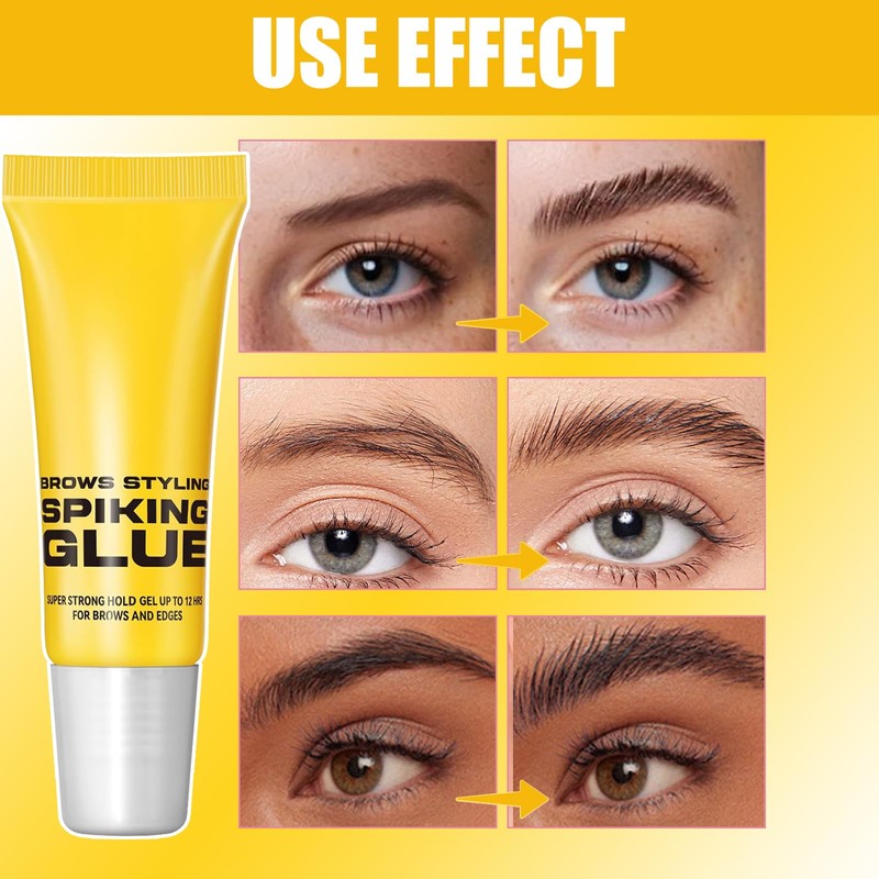 Long-lasting Eyebrow Styling Glue - 2-in-1 Gel for Defined Brows