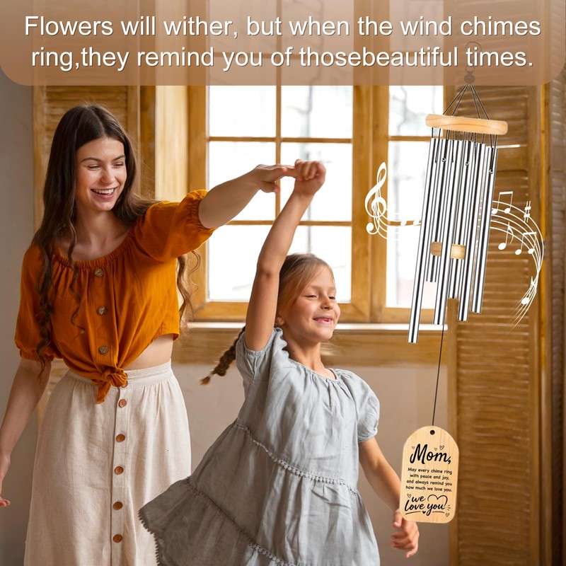 Wind Chimes for Mom, Mom Birthday Gifts from Daughter Son,