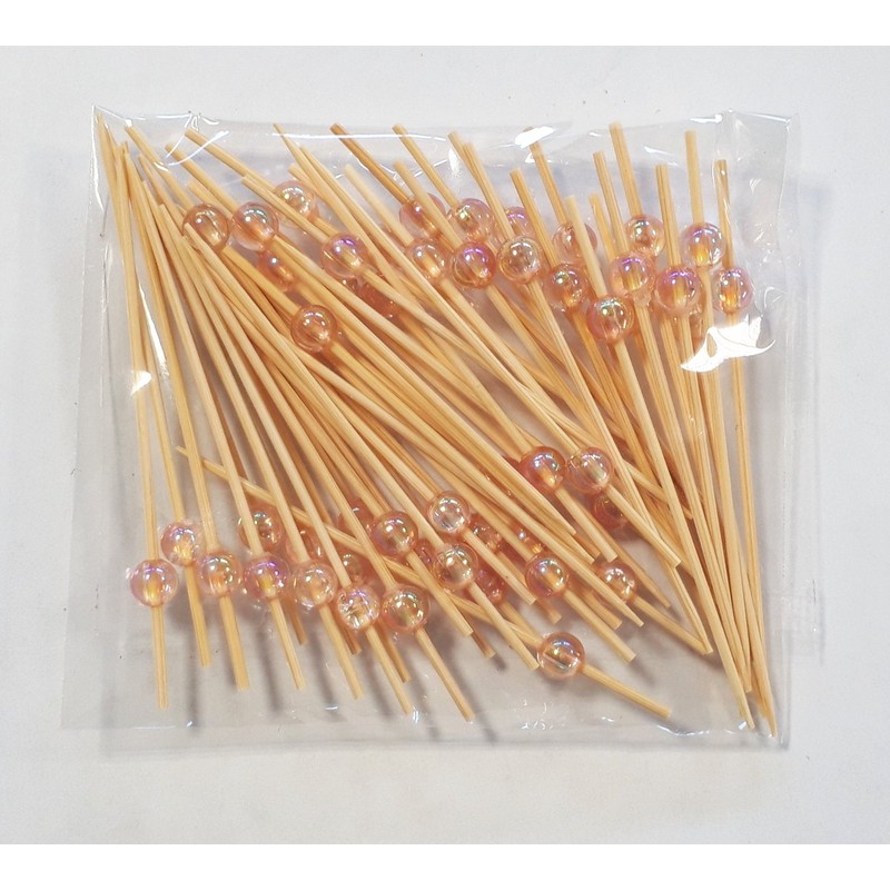 Shindo 9489 Bamboo Bamboo Skewers, Bead Picks (Pink), 2.8 inches