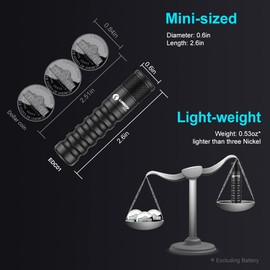 LUMINTOP EDC01 Keychain Flashlight 120 lumens Pocket EDC Flashlights 36 Hours IPX8 Waterproof