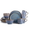 Elanze Designs Reactive Ceramic Dinnerware 16 Piece Set - Service