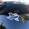 Texas Blue Line Vinyl Sticker Decal - Texas State Shaped