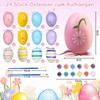 WOGOPRO Easter Eggs for Hanging, Pack of 24 Colourful Easter