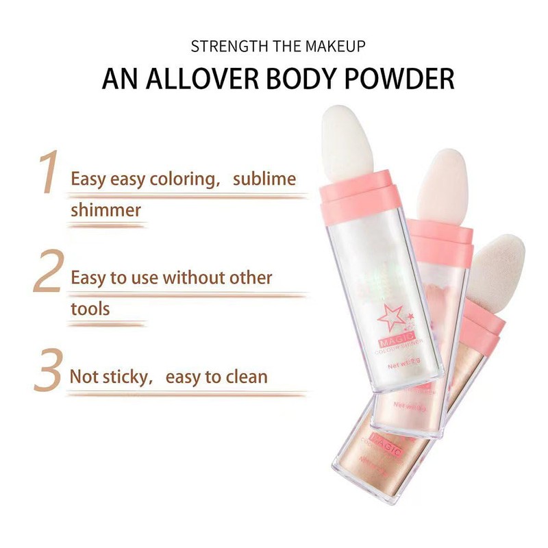 Glitter Powder Highlighter Makeup, Body Brightens the Natural Three-Dimensional Face