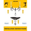 ROJOSER Heavy Duty Canopy Kit and 3.2 feet Pendant Light