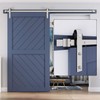 EaseLife 9 FT Brushed Nickel Sliding Barn Door Hardware Track