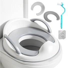 BBWELL Toilettensitz Kinder,Toilettentrainer für Jungen und Mädchen,WC Sitz Kinder mit Griffen und Rückenlehne,Rutschfestes Spritzschutz,Toilettenaufsatz mit 2-Sitzring,für Kinder 1-5 Jahre
