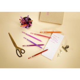 PILOT - 12 FriXion Ball Stick - Inchiostro Gel Cancellabile - 4 Blu, 4 Nere, 2 Rosse, 2 Verdi - La FriXion Economica con Punta Media - Da mettere nell'astuccio - Materiale Scolastico