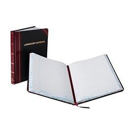 Boorum & Pease Laboratory Notebook, Data/Lab-Record Format, Black/Red Cover, (300) 10.38 x 8.13 Sheets