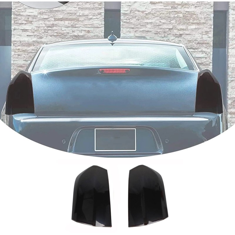 SHINEKA FOR CHRYSLER 300 2011-14 SMOKED TAILLIGHT LAMP PANEL GUARD