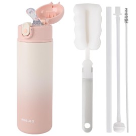 Zvtq 19oz Insulated Adult Sippy Cup with Angled Straw & Gravity Ball – Hot/Cold Retention, Easy Drinking at Any Angle, Perfect for Pregnant Women & Elderly with Mobility Needs (Pink)