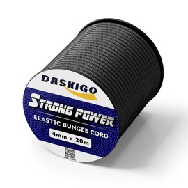 Bungee Cord Elastic Shock Cord, 4mm x 20M Black