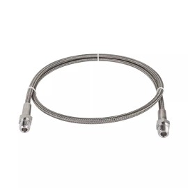 FITOK PTFE-Lined Stainless Steel Braided Hose 1/4" Male NPT 316 SS 48" Long
