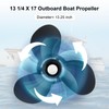 RADHLBNIU 48-77344A45 Outboard Boat Propeller 13 1/4 x17 Pitch Replacement