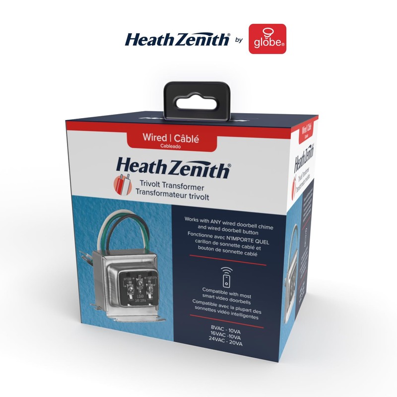 Heath Zenith SL-125-90 Silver Finish Wired Trivolt Clamp-On Transformer Compatible