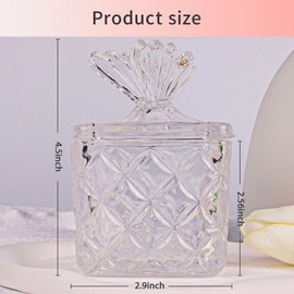 Large Body Powder Puff and Container, Powder Puff Crystal Container, Body Puff Glass Jar, Puff not Including