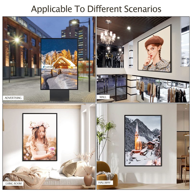 Podronale 24x36 Snap Frame Black Poster Frames Set of 2