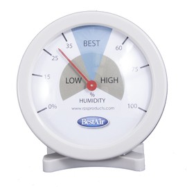 BestAir HG050-PDQ-4 Hygrometer, Humidistat Humidity Monitor, Single Pack