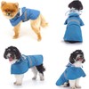 SMALLLEE_LUCKY_STORE Cute Shark Dog Raincoat with Clear Hood and Harness