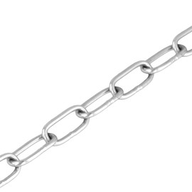 CHUENKUK Stainless Steel Chain Sold by the Metre 10 m, 304 Stainless Steel Chain 1.2 mm, Steel Chain Metal Chain Stainless Steel Chain for Hanging, Link Chain Round Link Chain Barrier Chain, Maximum