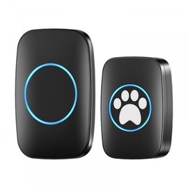 DONGKER Wireless Dog Doorbell,Waterproof Self-Powered Dog Bell with 980feet / 300m Range 60 Chimes 5-Level Volume for Plug in Door Entry Bell suit Small Medium Dog