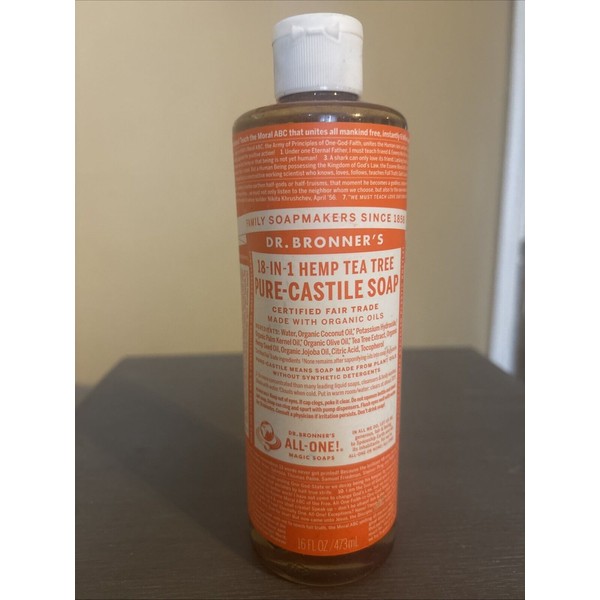 Dr. Bronner's Pure Castile Liquid Hand Soap 16 oz Tea