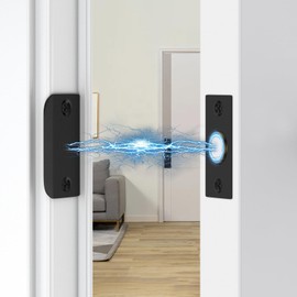 Closet Door Ball Catch, Magnetic Ball Jiayi 4 Pack French Door Latch Hardware, Black Ball Door Latch Top of Door Adjustable Hidden Door Latch Replacement for Invisible Closet Pantry Magnetic Closing