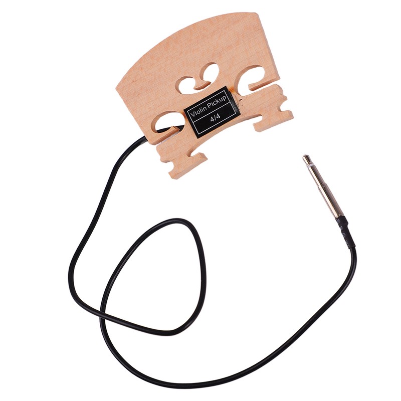 Wooden 4/4 Violin Bridge with Internally Mounted Piezo Pickup High