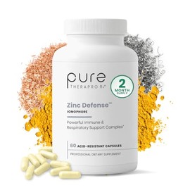 Pure Therapro Rx- Defensa de Zinc  Zinc  Cobre  Quercetina  60 Porciones en Cápsulas Veganas  LOptiZinc  Quercefit                                    