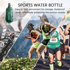 ZHUOEEDAAY 250ML Soft Flask Running Water Bottle Collapsible Water Bottle for Hydration Pack Cycling Marathon Running Hiking Hydration Pack Hiking Cycling Climbing